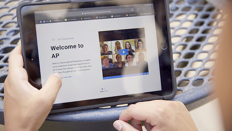 Welcome AP screen view on a tablet