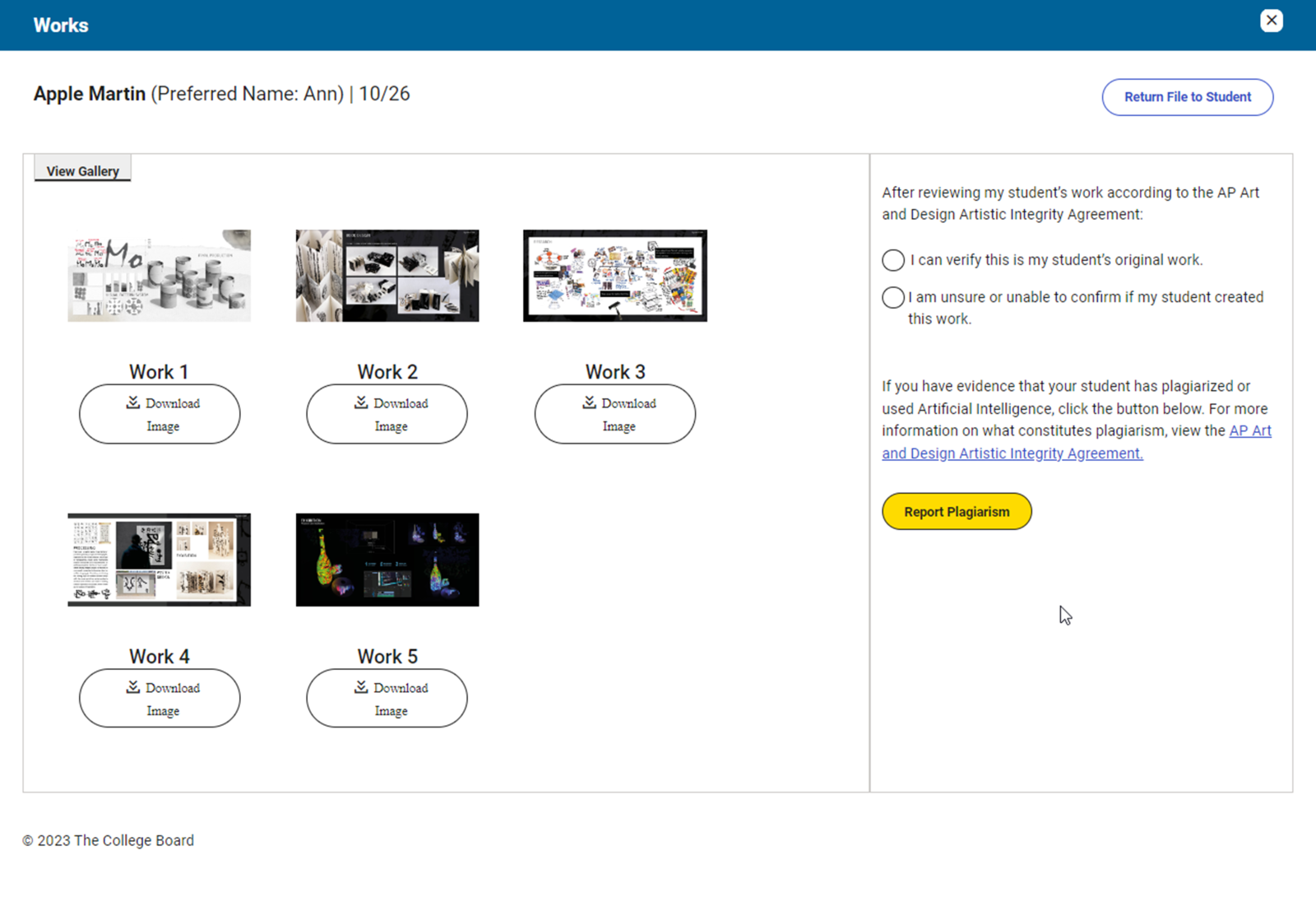 Selected Works for Educators screenshot